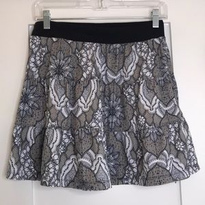 PrAna Skirt Black Sz S Graphic Mod Print T…
